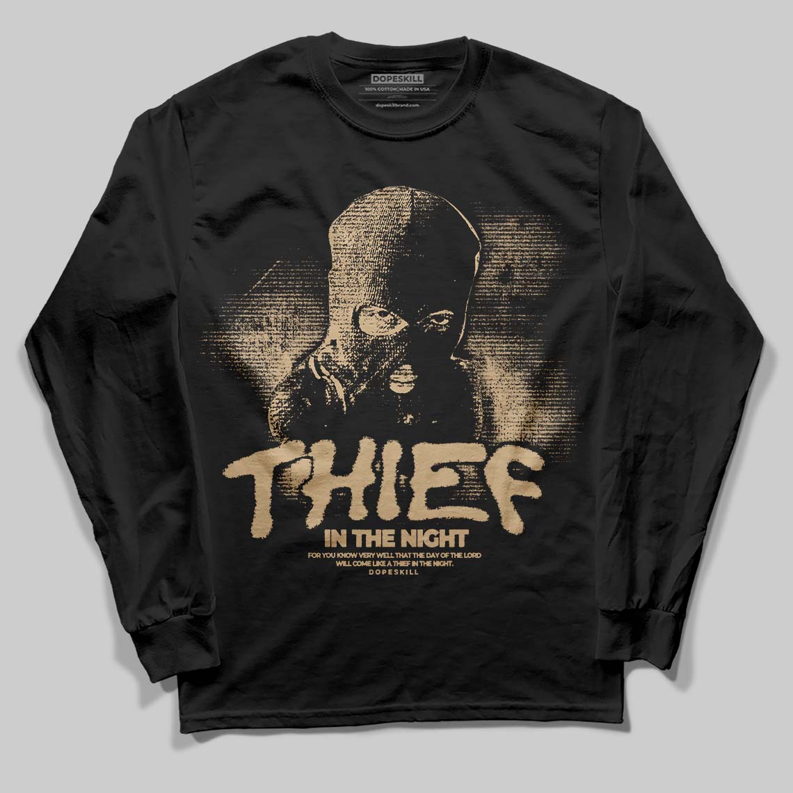 TAN Collection superstreetwear Long Sleeve T-Shirt Thief In The Night Graphic