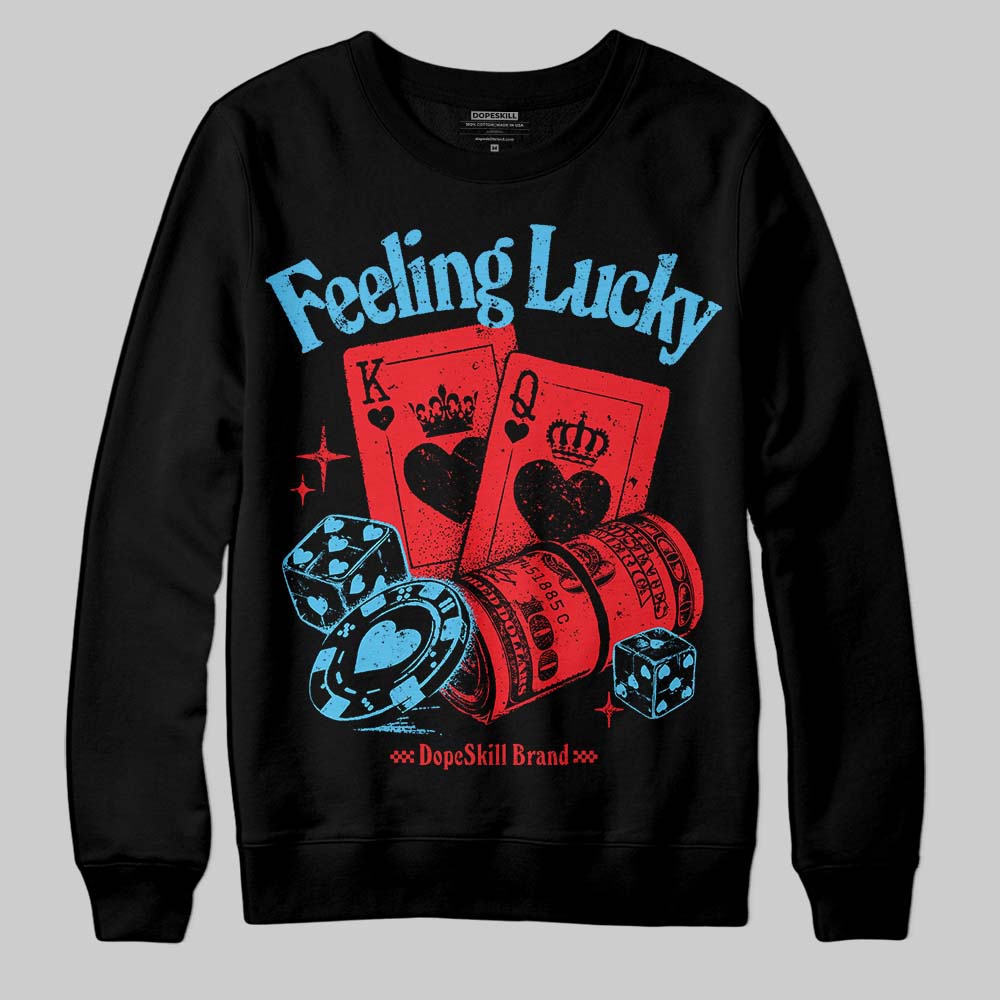 Red Collection superstreetwear Sweatshirt Feeling Lucky Graphic