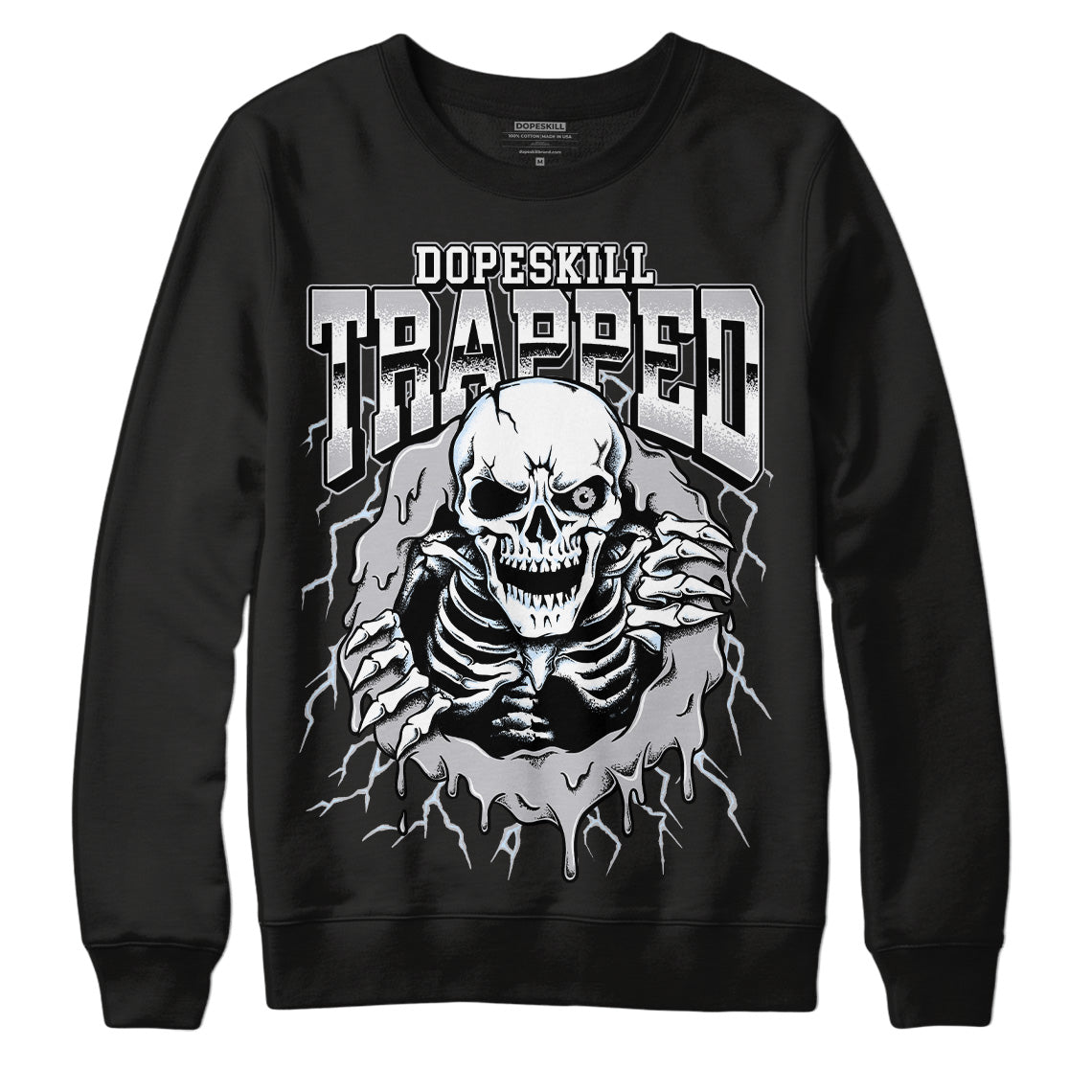 Cement Grey 11s superstreetwear Sweatshirt Trapped Halloween Graphic