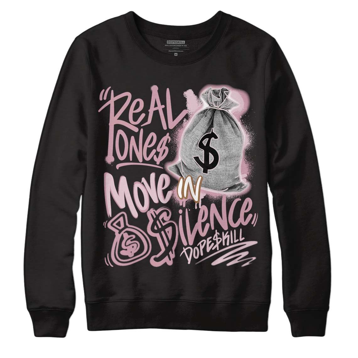 Dunk Low Teddy Bear Pink superstreetwear Sweatshirt Real Ones Move In Silence Graphic
