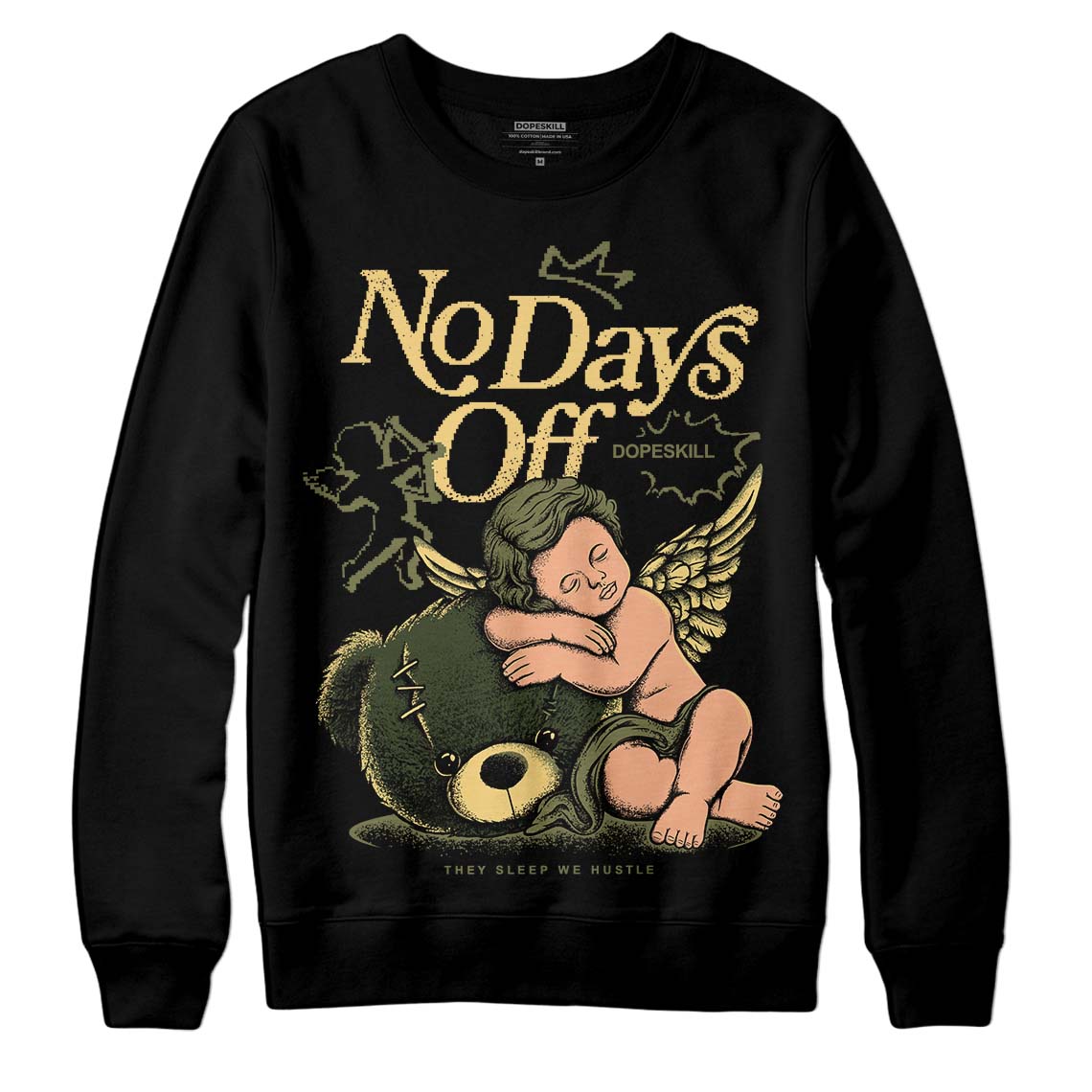 Craft Olive 4s superstreetwear Sweatshirt New No Days Off Graphic