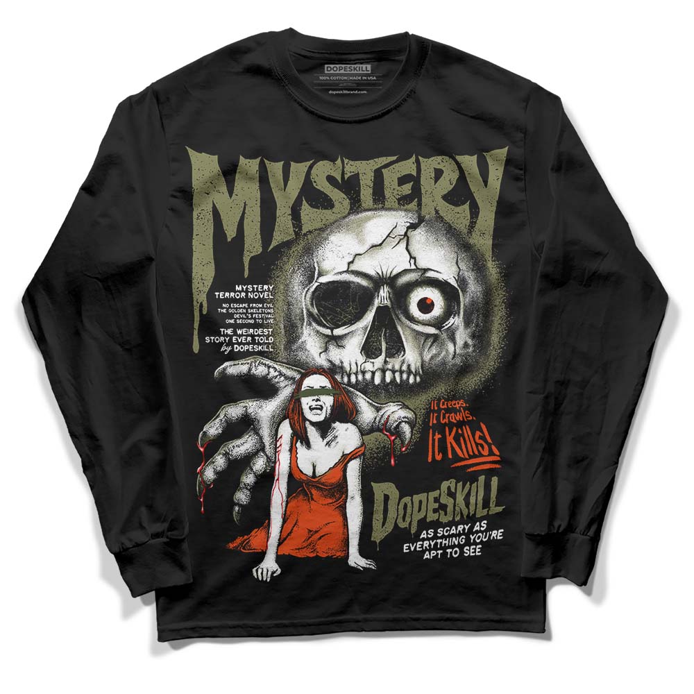 Olive Collection superstreetwear Long Sleeve T-Shirt Mystery Ghostly Grasp Graphic