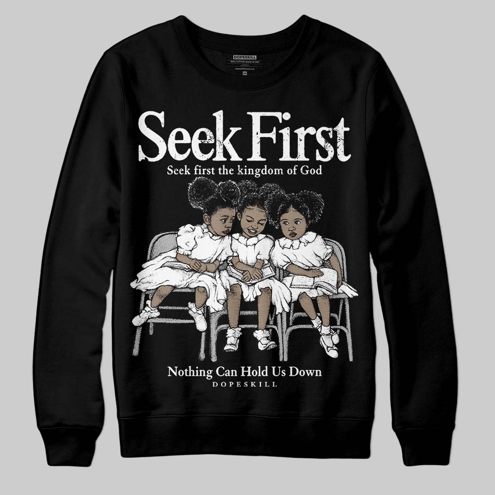 Black and White Collection superstreetwear Sweatshirt New Seek First Graphic