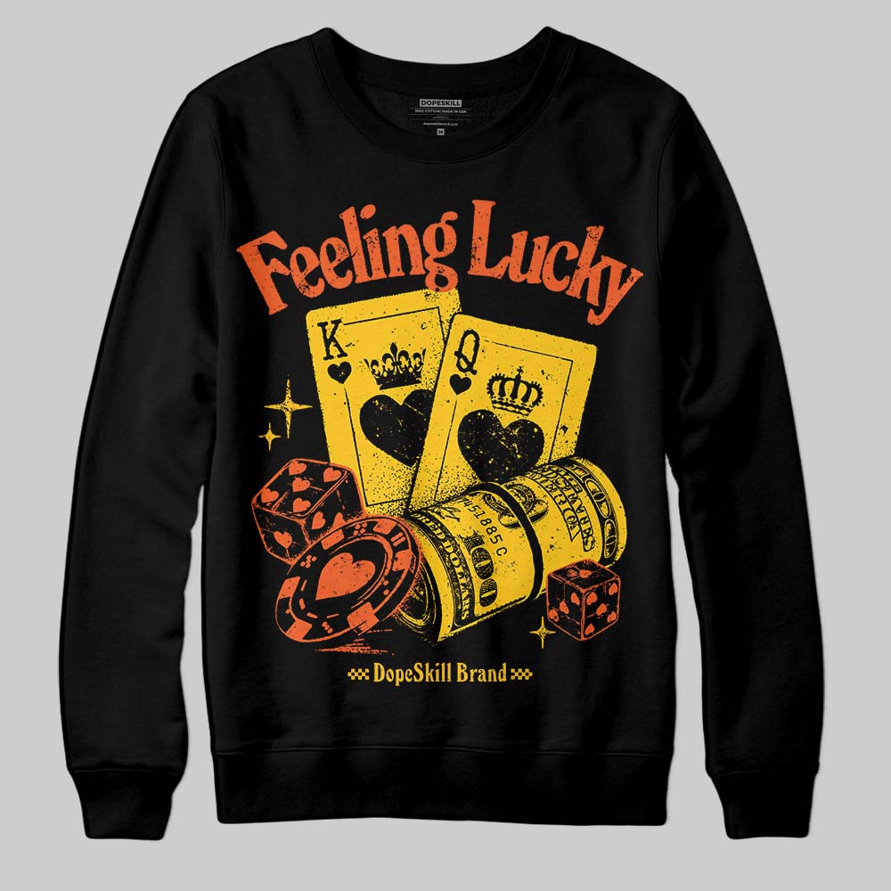 Yellow Collection superstreetwear Sweatshirt Feeling Lucky Graphic