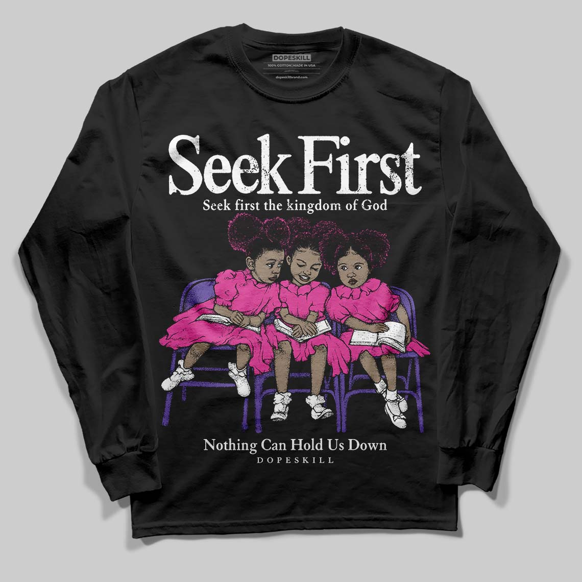 Dunk Active Fuchsia superstreetwear Long Sleeve T-Shirt New Seek First Graphic