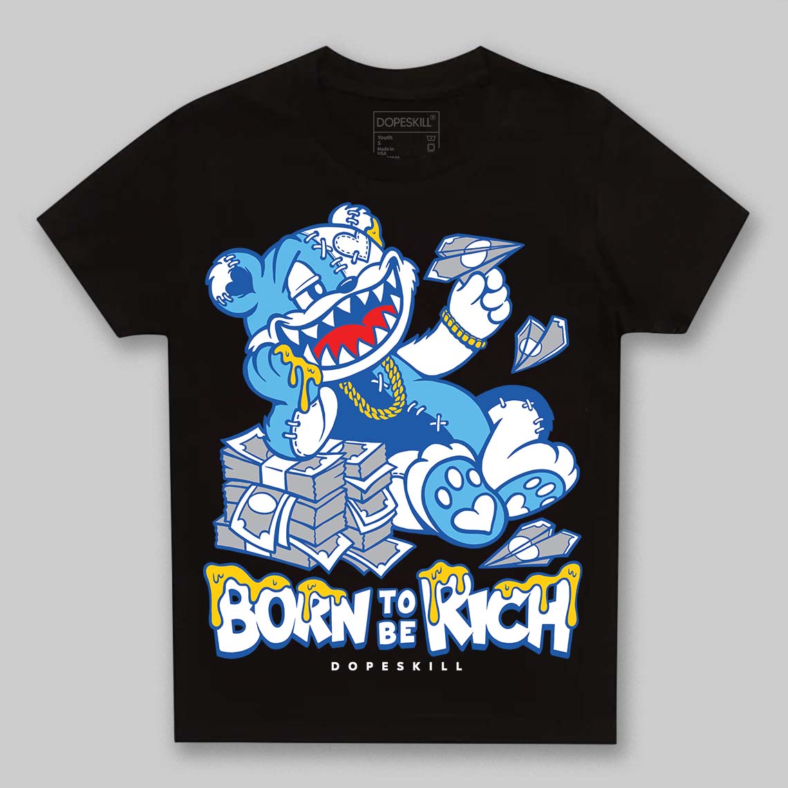 Blueberry 12s superstreetwear Toddler Kids T-shirt Born To Be Rich Graphic