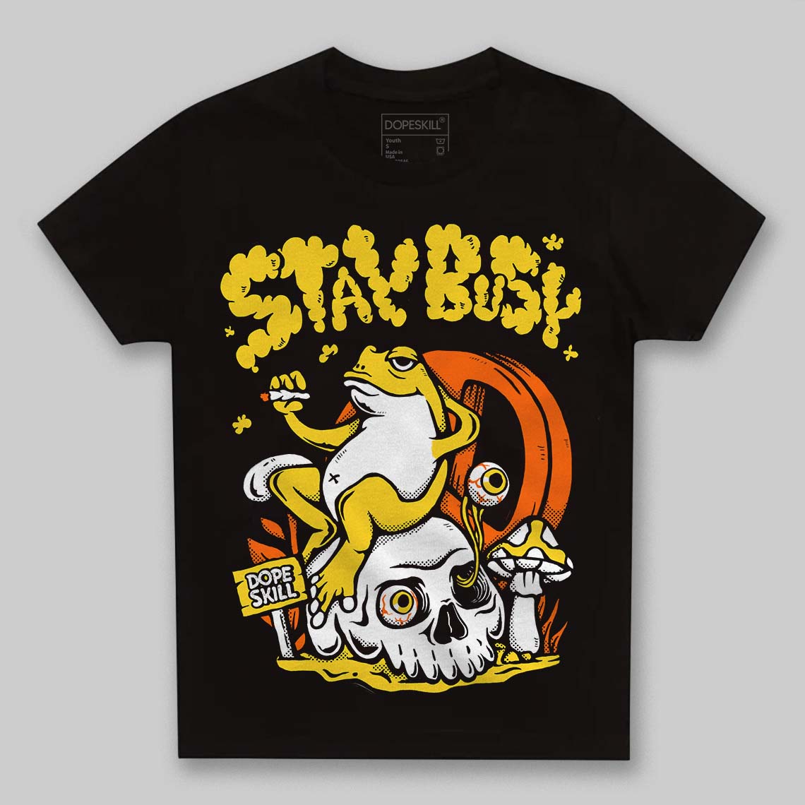 Black Tour Yellow AJ 4 Thunder superstreetwear Toddler Kids T-shirt Stay Busy Graphic