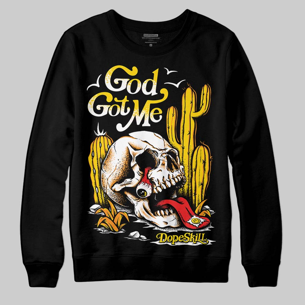 Yellow Ochre 6s superstreetwear Sweatshirt God Got Me Graphic