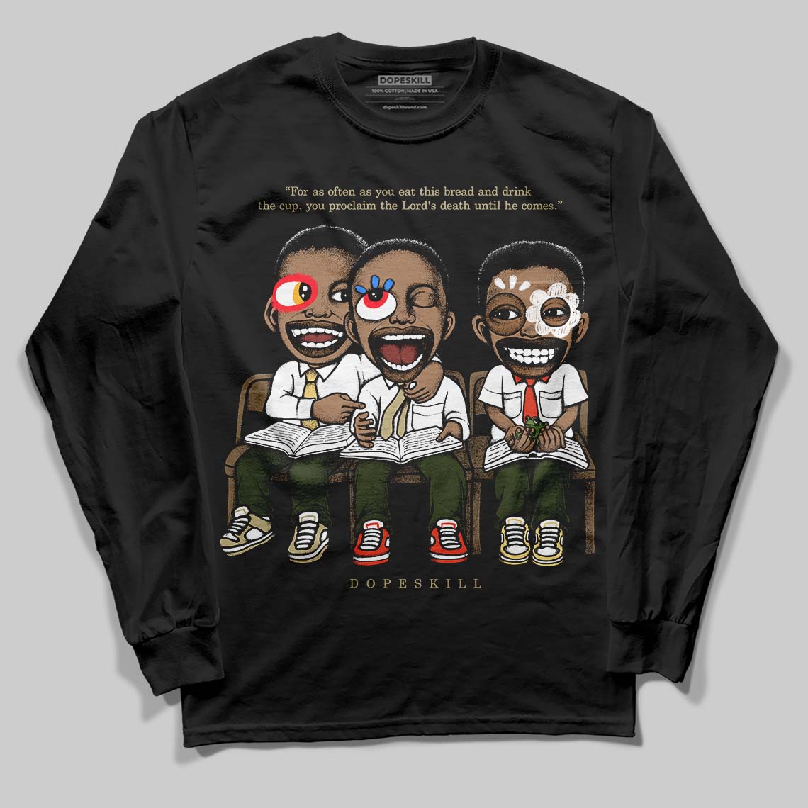 Olive Collection superstreetwear Long Sleeve T-Shirt First Sunday Graphic