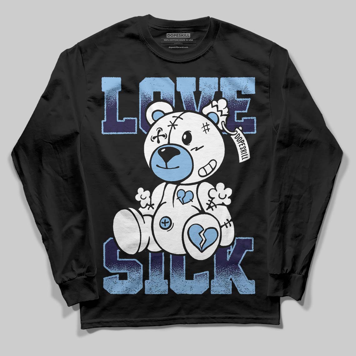 University Blue 6s superstreetwear Long Sleeve T-Shirt Love Sick Graphic