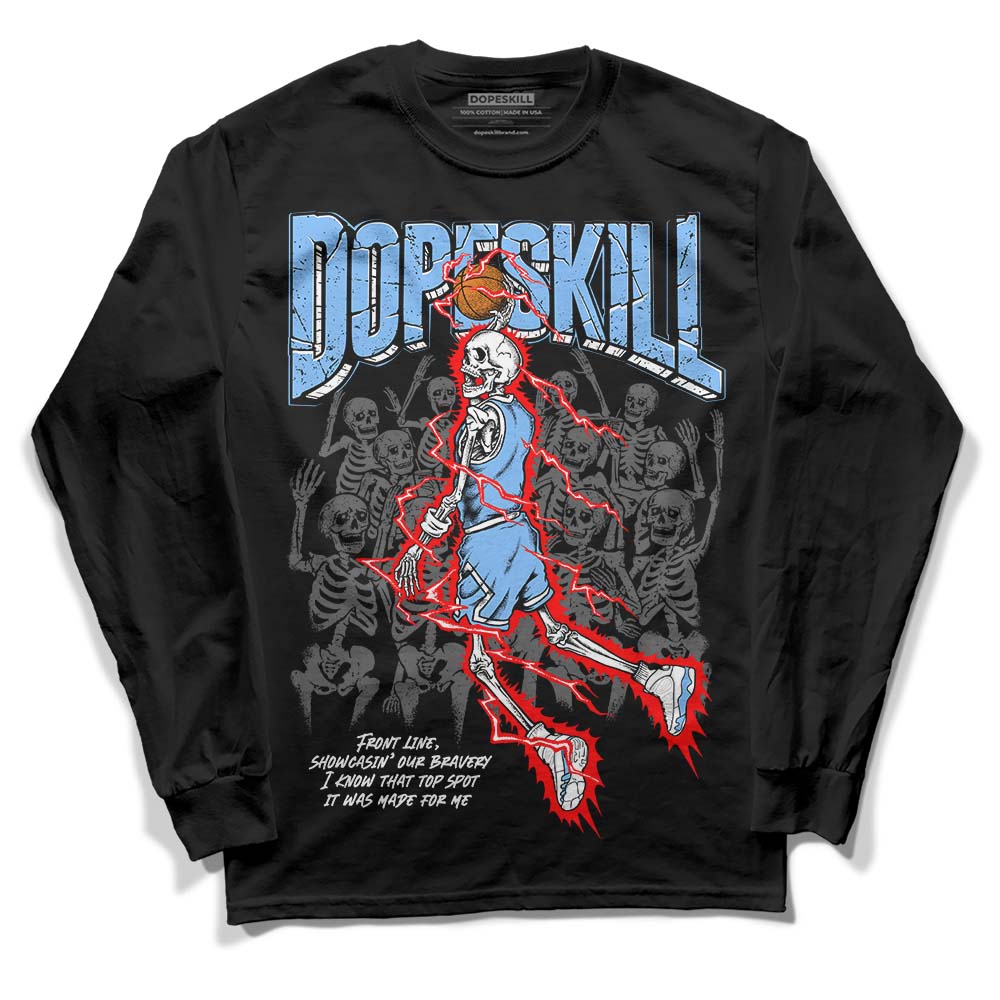 Powder Blue 9s superstreetwear Long Sleeve T-Shirt Thunder Dunk Graphic