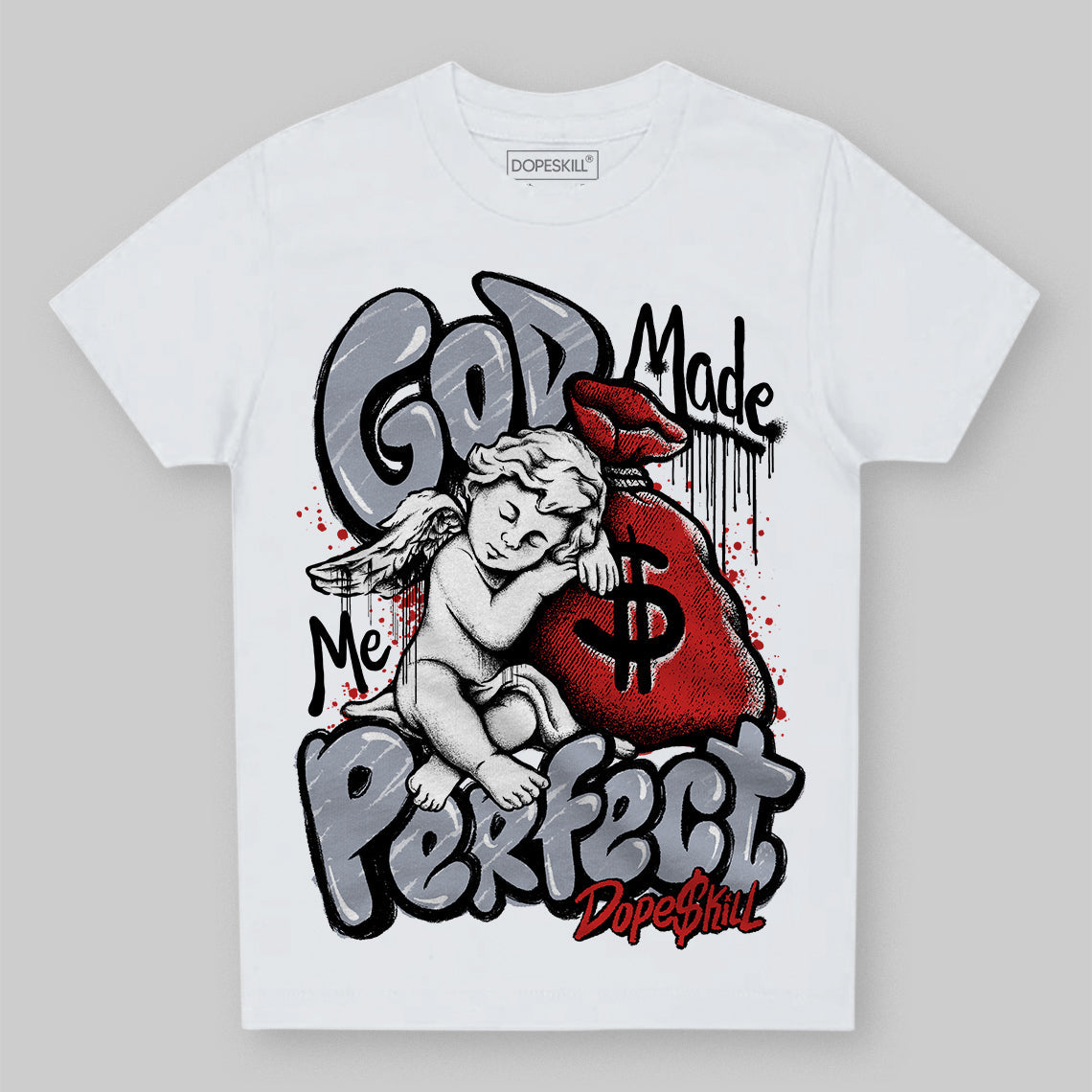 Bred Reimagined 4s superstreetwear Toddler Kids T-shirt God Made Me Perfect Graphic