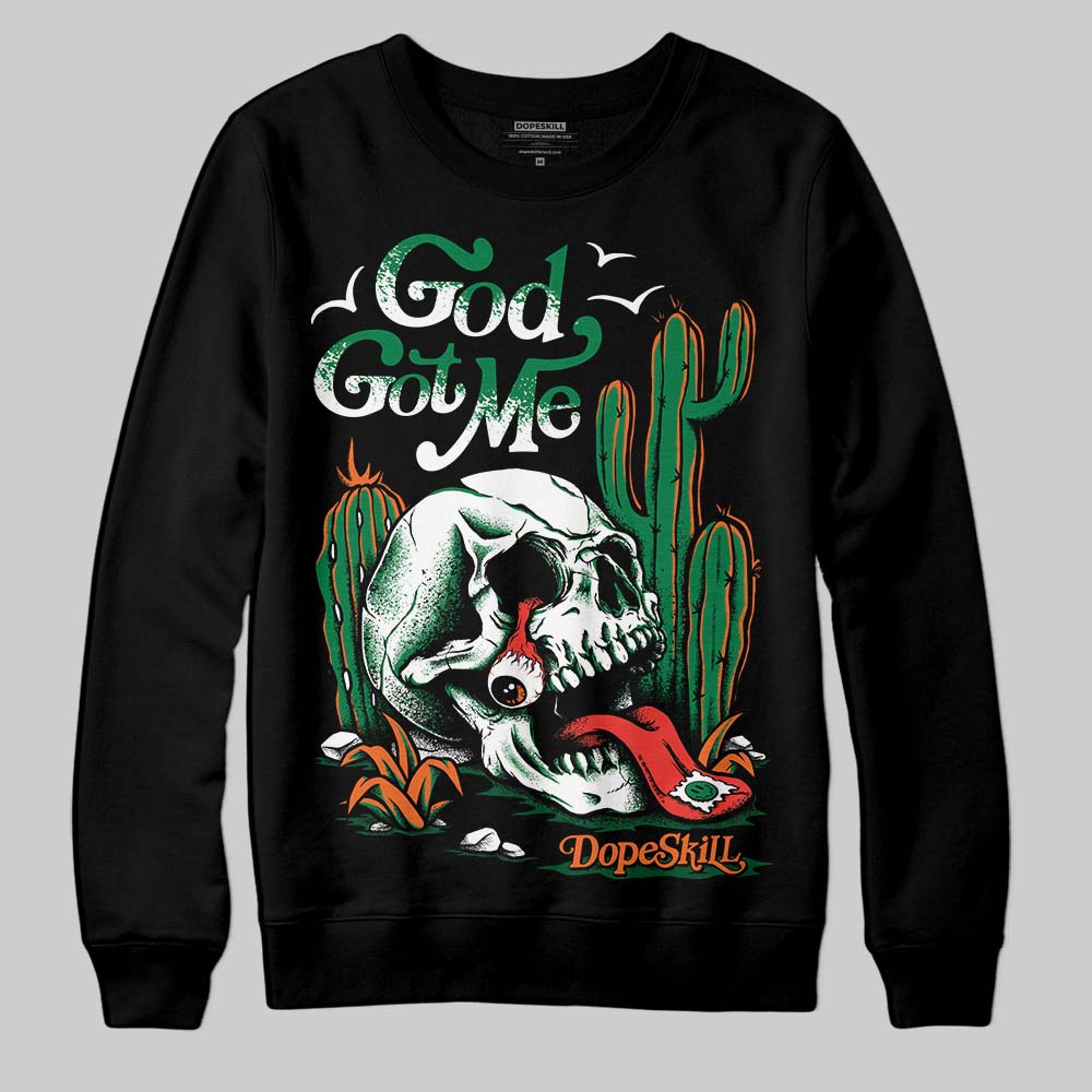 Green Collection superstreetwear Sweatshirt God Got Me Graphic
