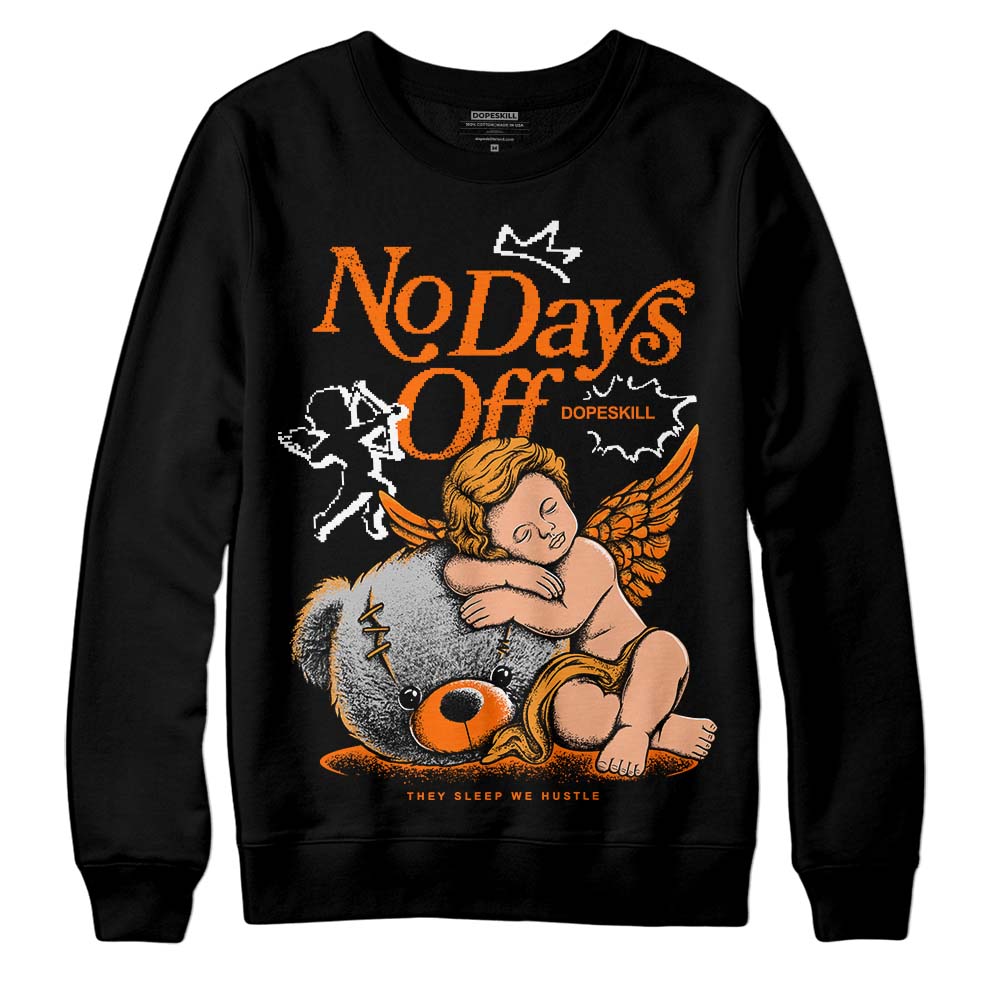 Orange Black White superstreetwear Sweatshirt New No Days Off Graphic