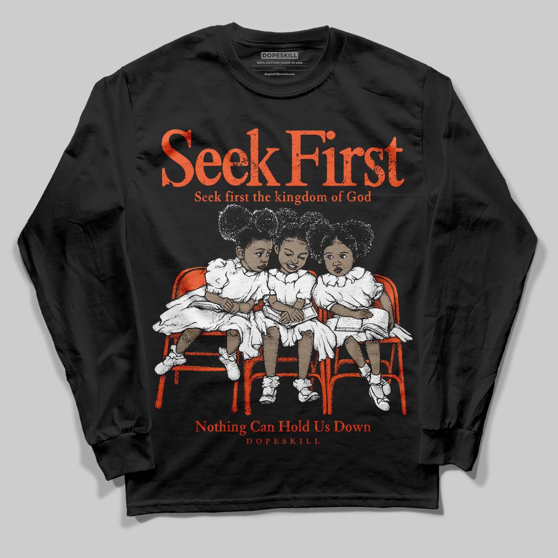 Orange Milk superstreetwear Long Sleeve T-Shirt New Seek First Graphic