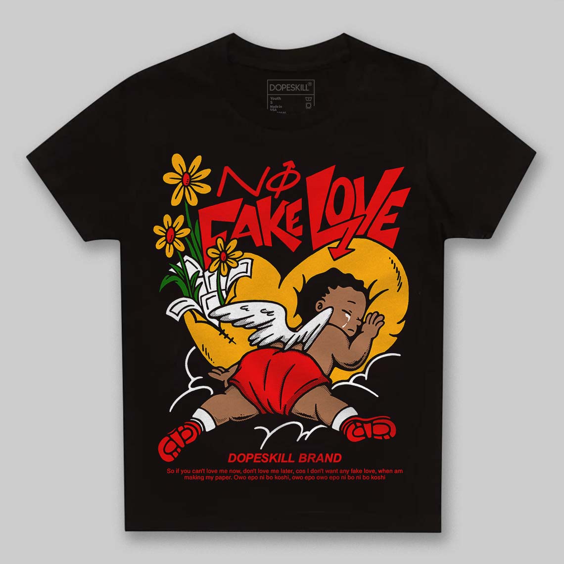 Red Collection superstreetwear Toddler Kids T-shirt No Fake Love Graphic