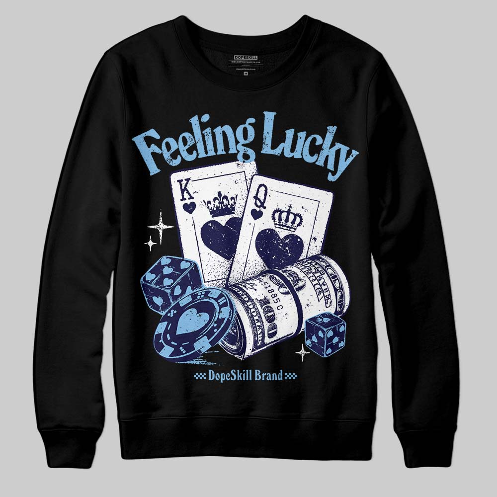 University Blue Collection superstreetwear Sweatshirt Feeling Lucky Graphic