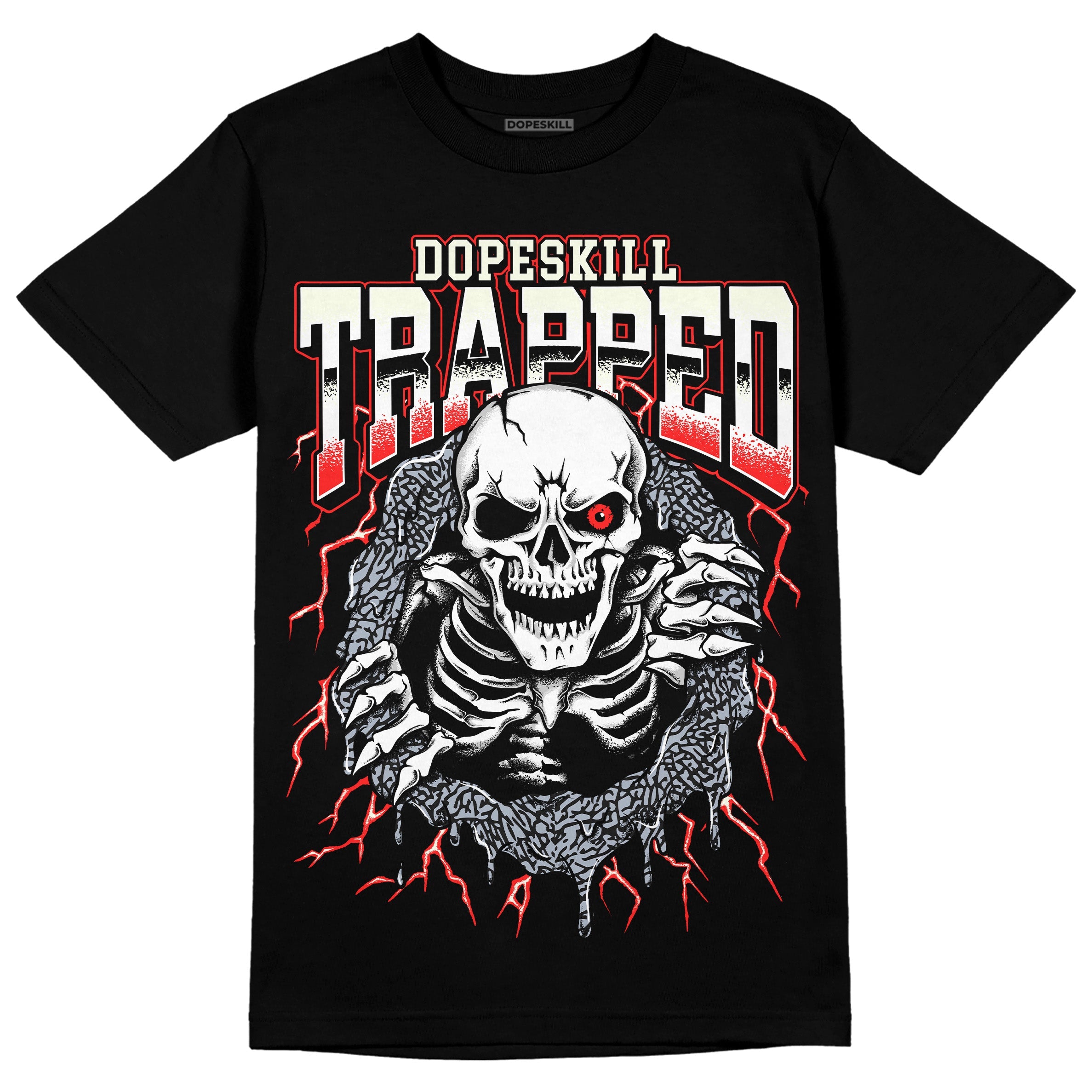 White Cement Reimagined 3s superstreetwear T-Shirt Trapped Halloween Graphic