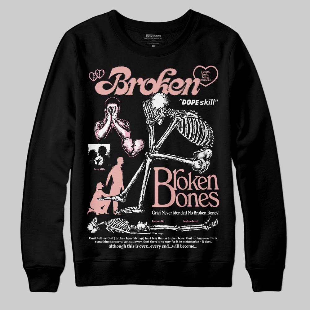 Rust Pink 1s 2025 superstreetwear Sweatshirt Broken Bones Graphic