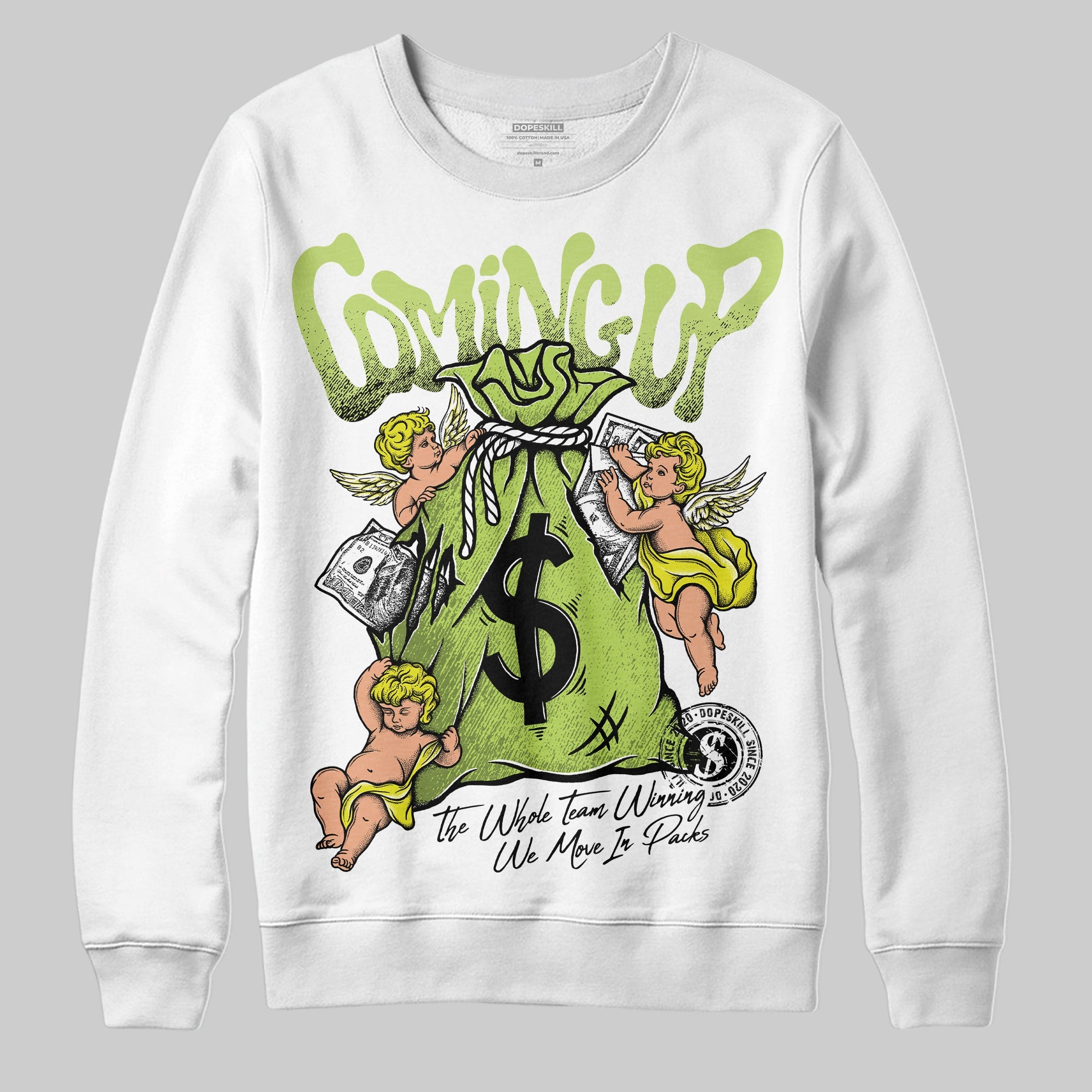 Bright Cactus 13s superstreetwear Sweatshirt Money Bag Coming Up Graphic