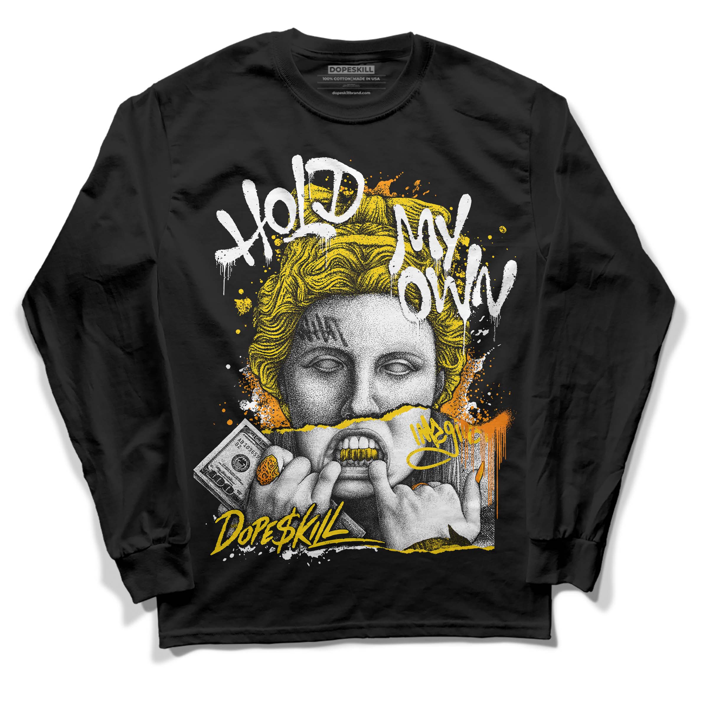 Yellow Ochre 6s superstreetwear Long Sleeve T-Shirt Hold My Own Graphic