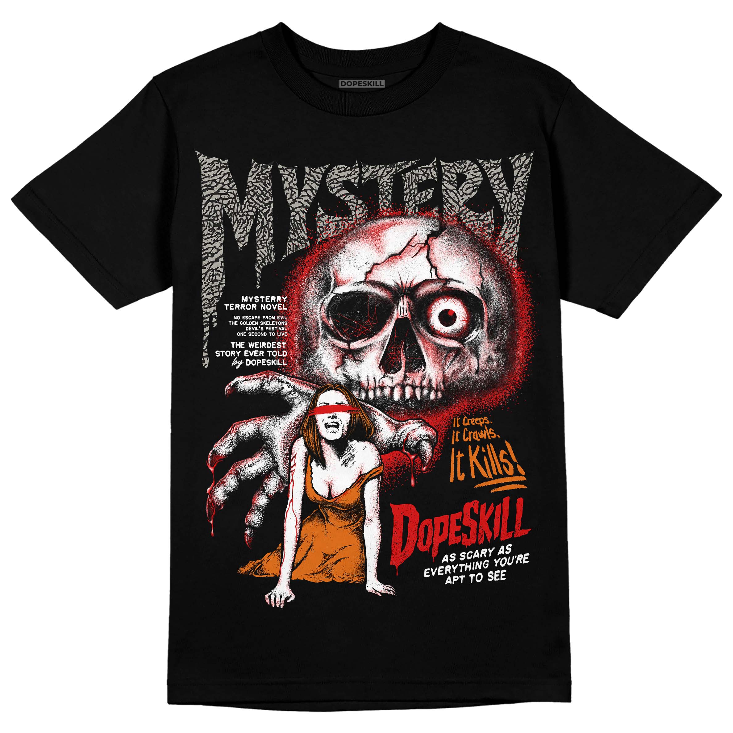 Fire Red 3s superstreetwear T-Shirt Mystery Ghostly Grasp Graphic