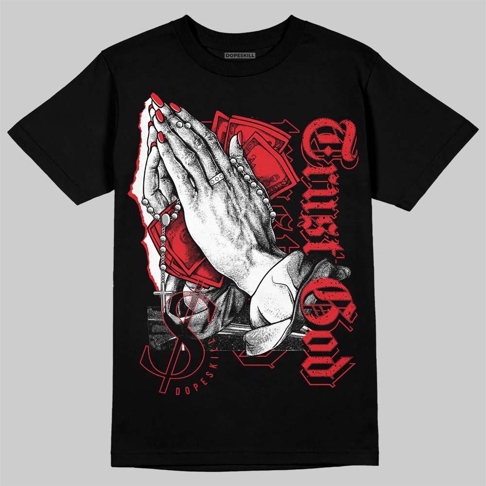 Red Cement 4S superstreetwear T-Shirt Trust God Graphic