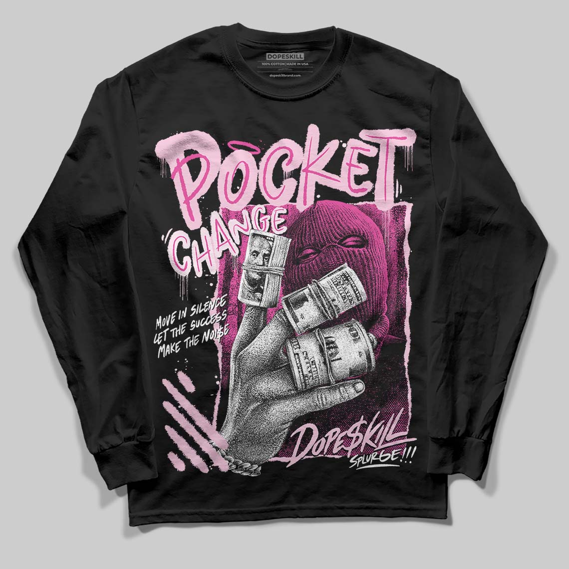 Triple Pink Dunk superstreetwear Long Sleeve T-Shirt Pocket Change Graphic