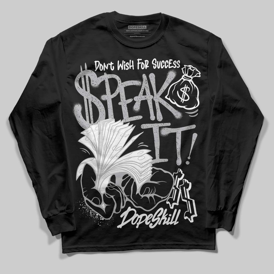 White Cement 4s superstreetwear Long Sleeve T-Shirt Speak It Graphic