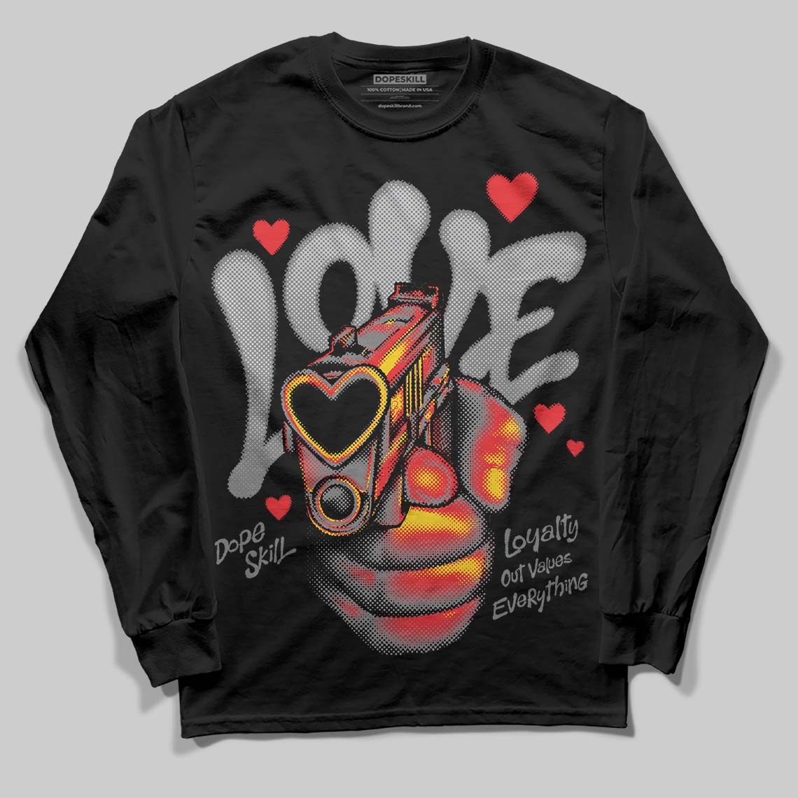 Grey Collection superstreetwear Long Sleeve T-Shirt Love Shot Graphic