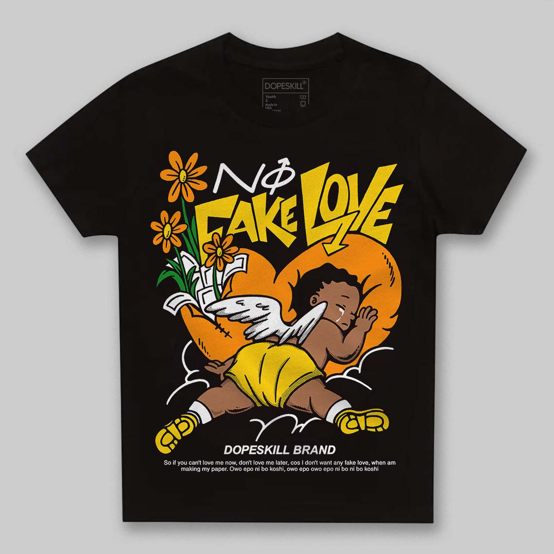 Yellow Ochre 6s superstreetwear Toddler Kids T-shirt No Fake Love Graphic