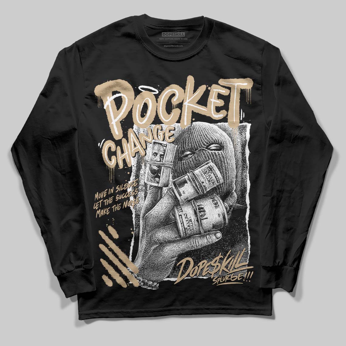 TAN Collection superstreetwear Long Sleeve T-Shirt Pocket Change Graphic