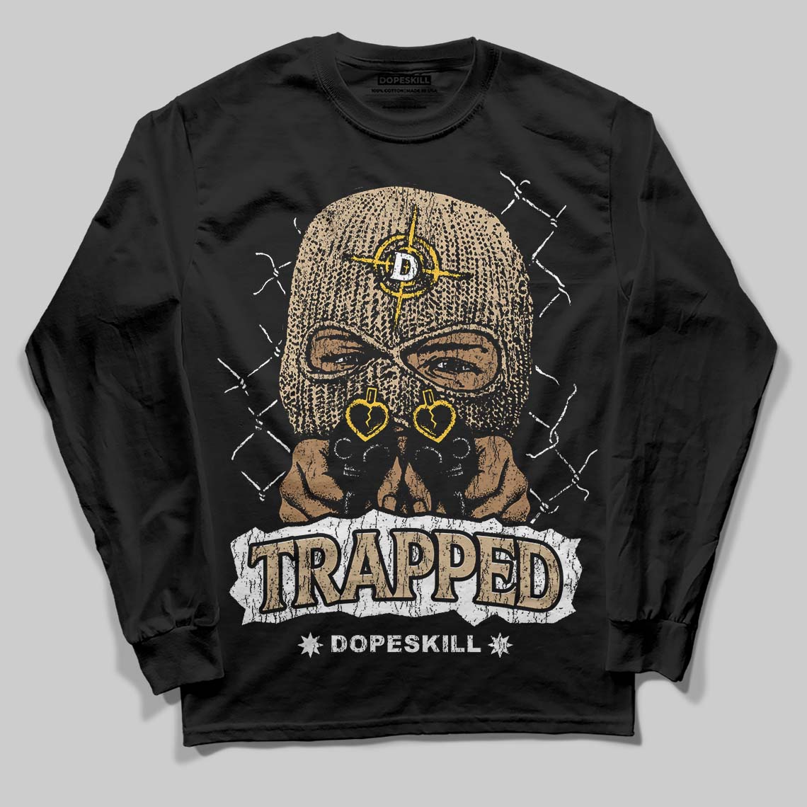 TAN Collection superstreetwear Long Sleeve T-Shirt New Trapped Graphic