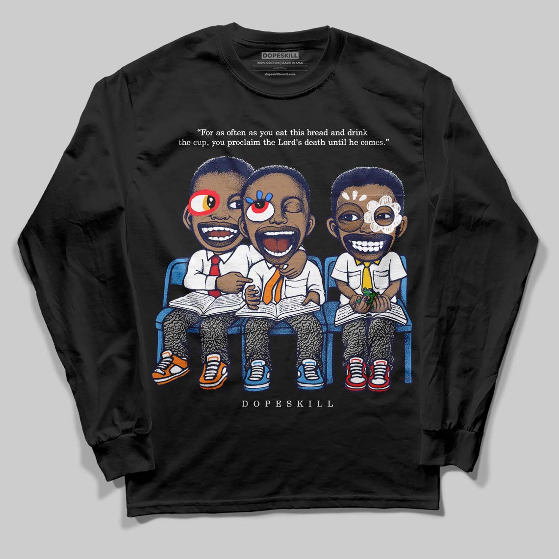 Midnight Navy 3s superstreetwear Long Sleeve T-Shirt First Sunday Graphic
