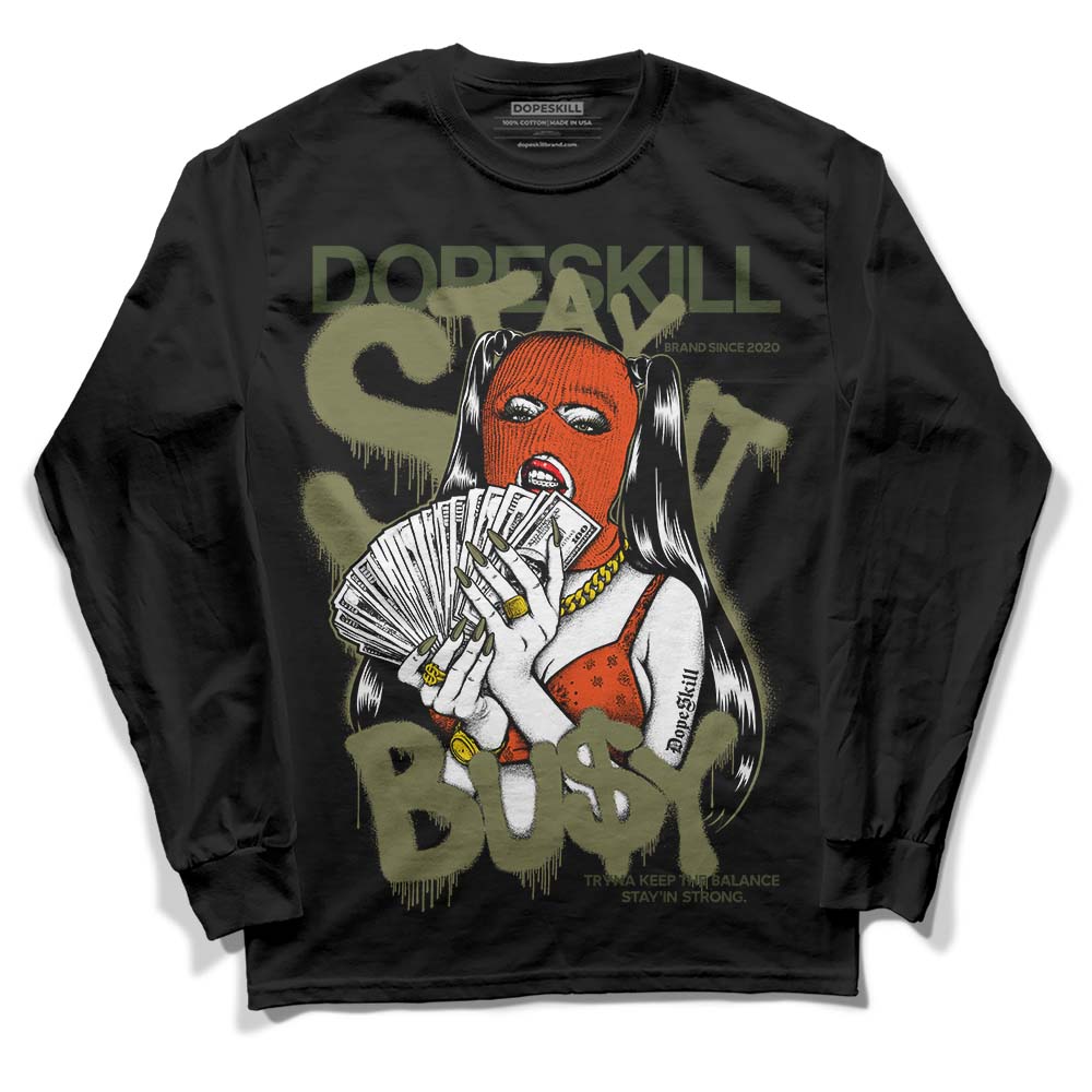 Olive Collection superstreetwear Long Sleeve T-Shirt Stay It Busy Graphic