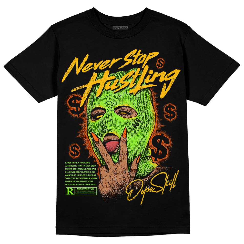 Neon Green Collection superstreetwear T-Shirt Never Stop Hustling Graphic
