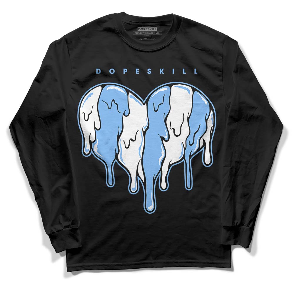 Powder Blue 9s superstreetwear Long Sleeve T-Shirt Slime Drip Heart Graphic