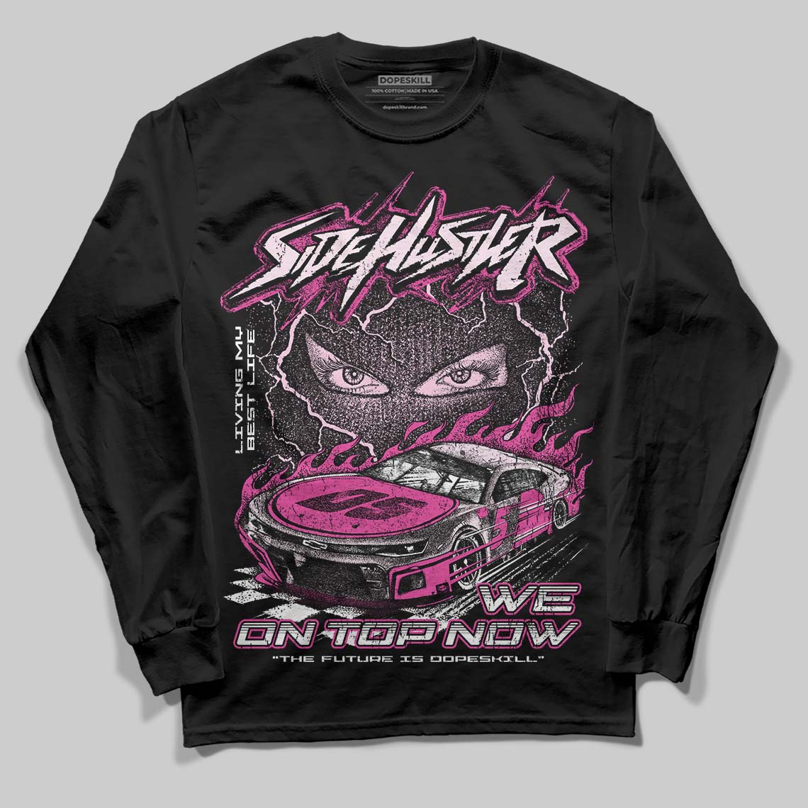 Triple Pink Dunk superstreetwear Long Sleeve T-Shirt New Side Hustler Graphic