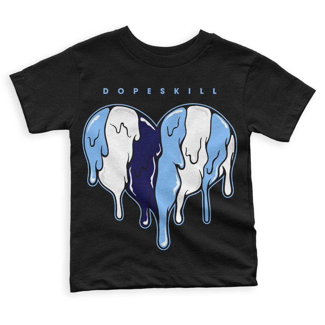 University Blue 6s superstreetwear Toddler Kids T-shirt Slime Drip Heart Graphic