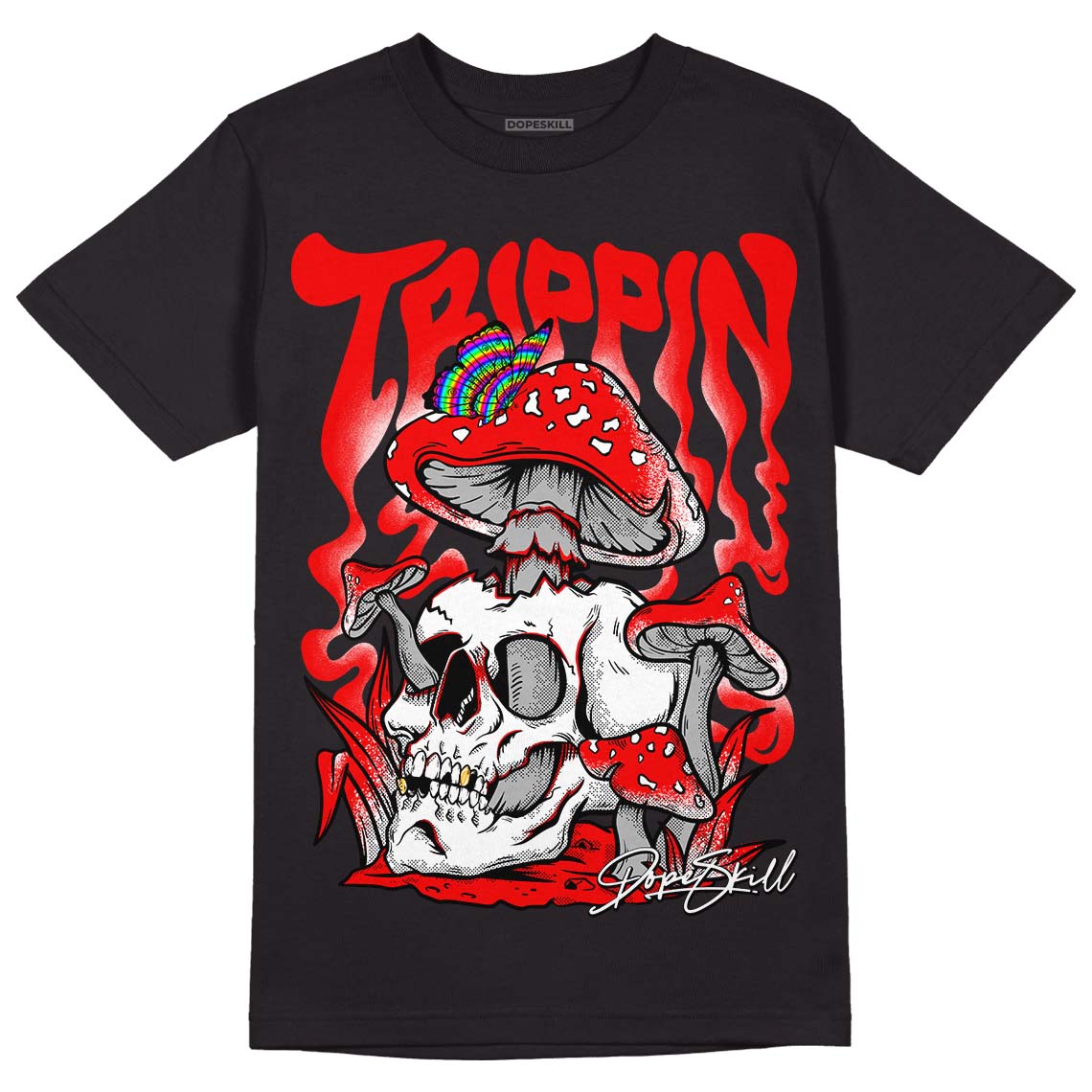 Red Thunder 4s superstreetwear T-Shirt Trippin Graphic