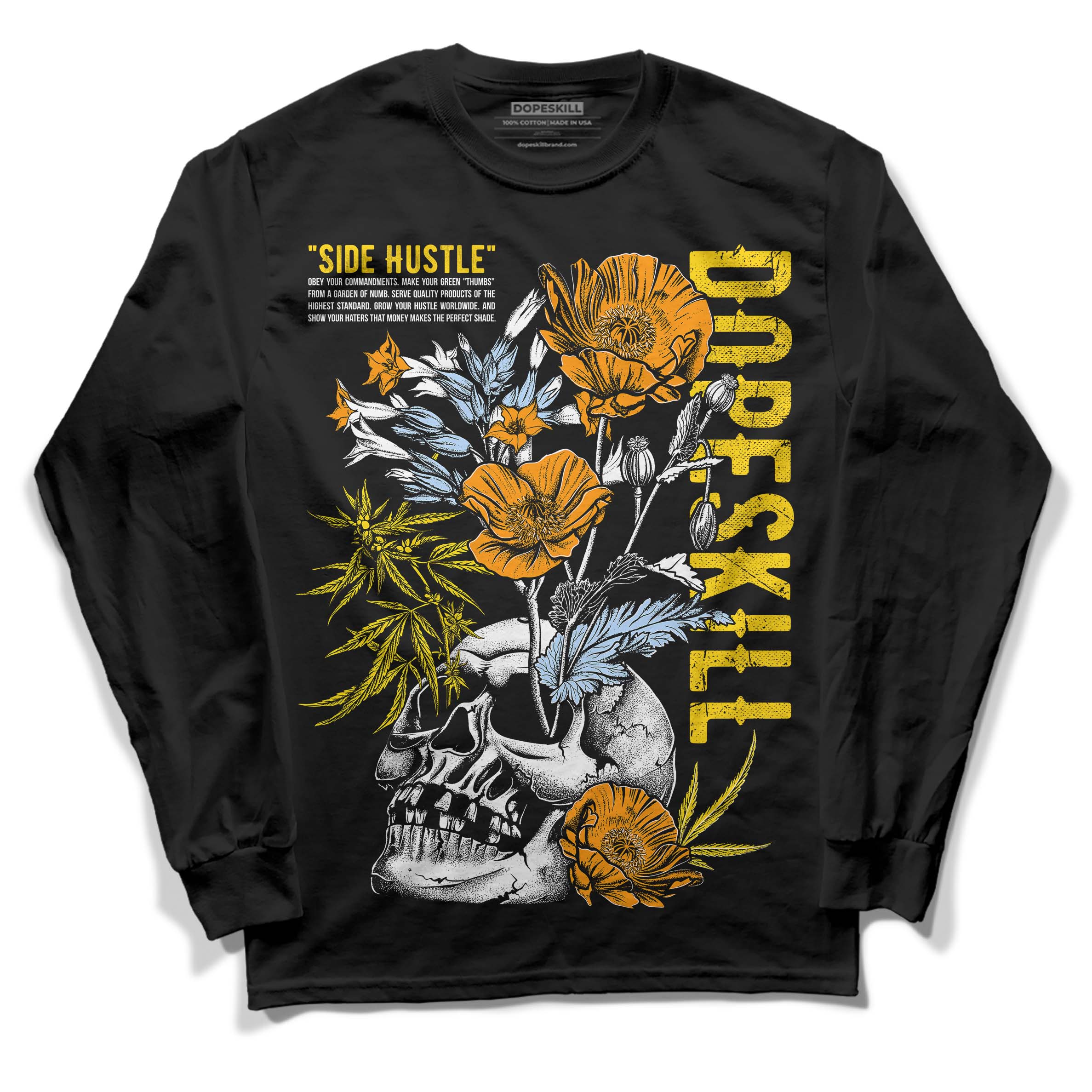 Yellow Ochre 6s superstreetwear Long Sleeve T-Shirt Side Hustle Graphic