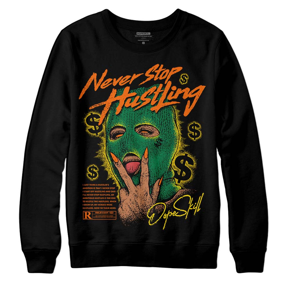 Green Collection superstreetwear Sweatshirt Never Stop Hustling Graphic