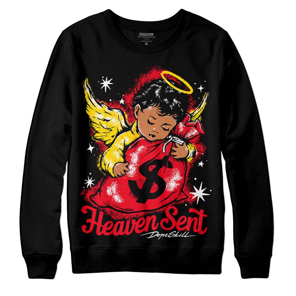 Red Thunder 4s superstreetwear Sweatshirt Heaven Sent Graphic