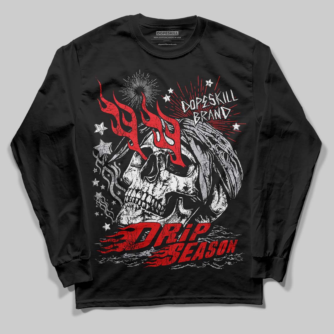 Grey Collection superstreetwear Long Sleeve T-Shirt Drip Season Graphic