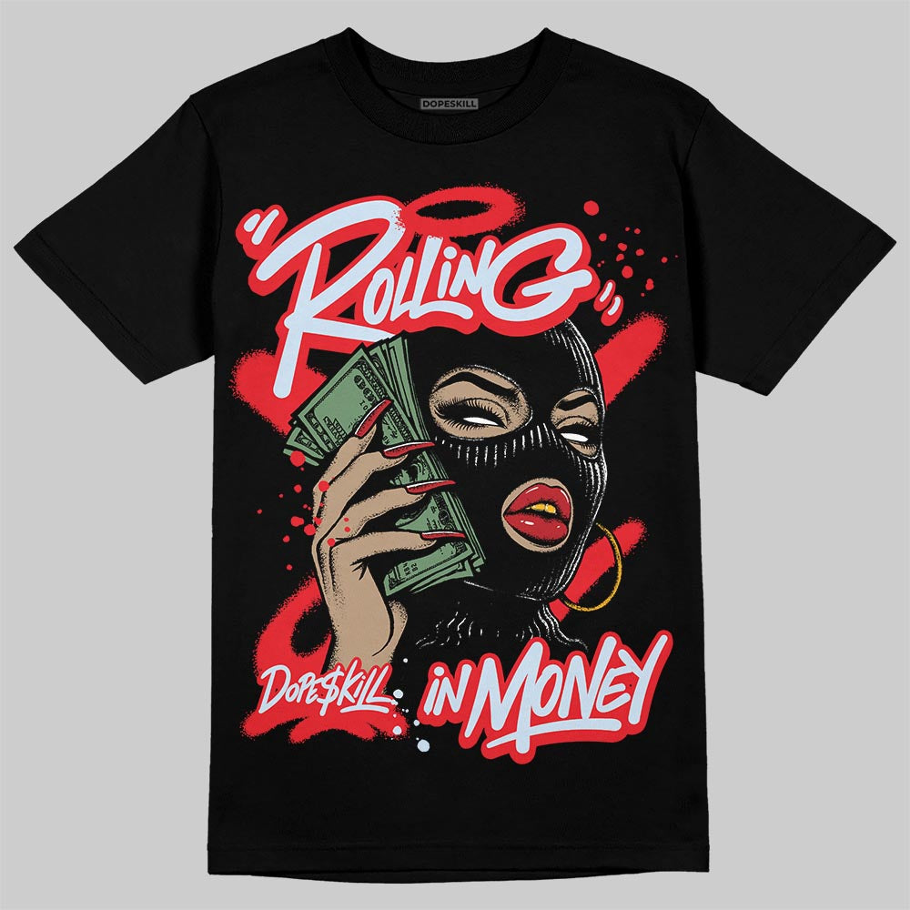 Cherry 11s superstreetwear T-Shirt Rolling in Money Graphic