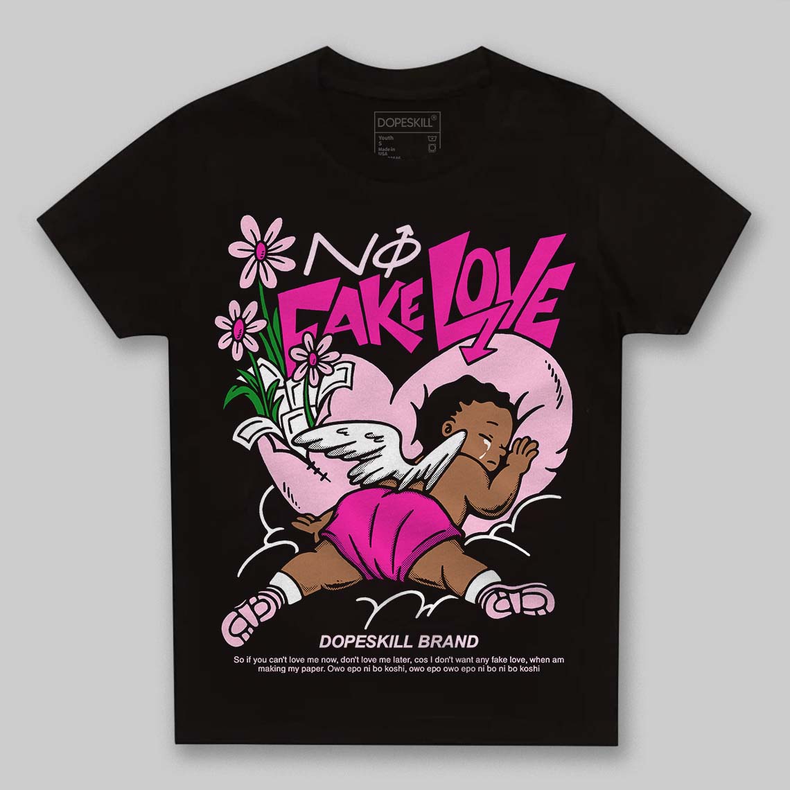 Triple Pink Dunk superstreetwear Toddler Kids T-shirt No Fake Love Graphic