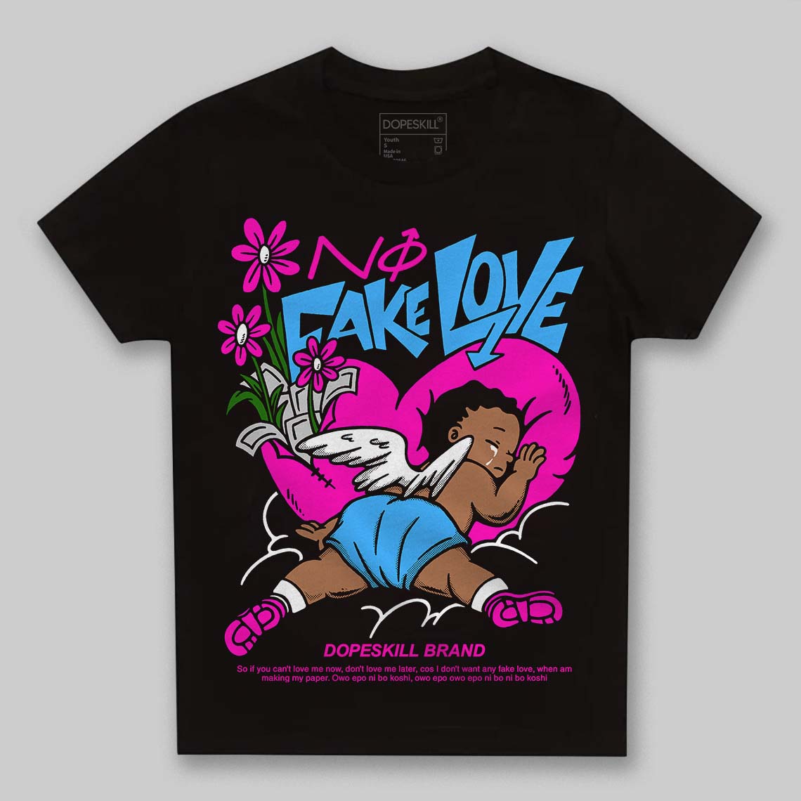 Dunk Low Active Fuchsia superstreetwear Toddler Kids T-shirt No Fake Love Graphic