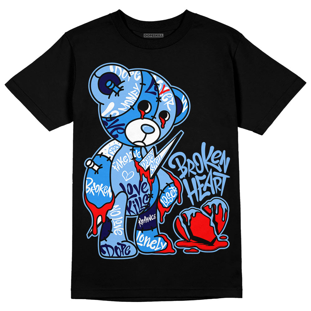 Powder Blue 9s superstreetwear T-Shirt Broken Heart Graphic