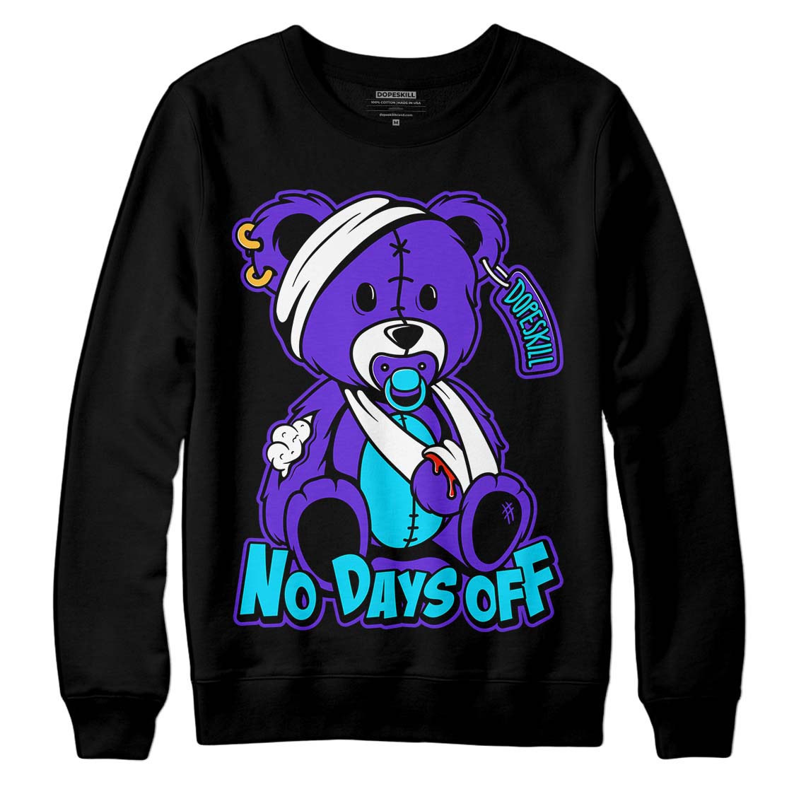 Aqua 6s superstreetwear Sweatshirt Hurt Bear Graphic