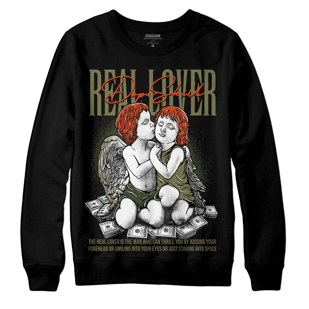 Olive Collection superstreetwear Sweatshirt Real Lover Graphic